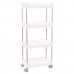 2 3 4 Tier Kitchen Shelf Bathroom Arrangement Rack Floor Rack Crevice Storage Shelf Movable Trolley with Wheel Storage Rack