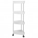 4 Layer Gap Storage Rack Bath Tower Assemble Space Saving Organizer Rolling Utility Cart for Bathroom Storage Rack