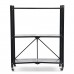 3 4 5 Layers Folding Shelf with Wheel Multifunctional Carbon Steel Storage Rack Kitchen Tool for Living Room Bedroom