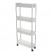 2 3 4 Tier Storage Trolley Cart Rack Holder Kitchen Bathroom with Wheels Removable