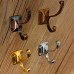 Retro Zinc Alloy Mount Hooks Towel Clothes Hat Coat Hanger for Door Wall