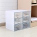 6Pcs Plastic Shoebox Drawer Shoes Storage Box Stackable Case Tidy Display Shoes Organizer