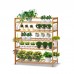 5 Tier Bamboo Shoe Rack Shoe Shelf with 8 Metal Side Hangers