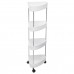 4 Layer Gap Storage Rack Bath Tower Assemble Space Saving Organizer Rolling Utility Cart for Bathroom Storage Rack