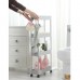 3 4 Tiers Slim Trolley Storage Holder Rack Desktop Organizer Kitchen Bathroom