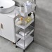 2 3 4 Tier Storage Trolley Cart Rack Holder Kitchen Bathroom with Wheels Removable