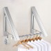 Retractable Clothes Rack Aluminum Hanger Space Saver Hook Organizer 40 80 120CM