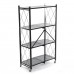 3 4 5 Layers Folding Shelf with Wheel Multifunctional Carbon Steel Storage Rack Kitchen Tool for Living Room Bedroom