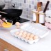 2 PCS 12  Box With Snap  On Egg Storage Box  Gray