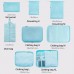 9 In 1 Cosmetic Bag Travel Storage Bag Set Folding Storage Bag  Bright Blue