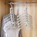 Creative Multi  layer Folding Hangers Multipurpose Clothes Hat Pants Save Space Storage Rack Wardrobe Storage Organization  Light Grey