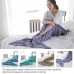 Mermaid Tail Knitted Blanket Fish Tail Blanket  Size  60x140cm  Lake Blue