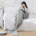 Mermaid Tail Knitted Blanket Fish Tail Blanket  Size  60x140cm  Gray