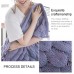 Mermaid Tail Knitted Blanket Fish Tail Blanket  Size  195x90cm  Light Purple