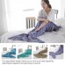 Mermaid Tail Knitted Blanket Fish Tail Blanket  Size  195x90cm  Lake Blue