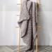 Handmade Thick Wool Knitted Blanket Sofa Chenille Stick Knitted Blanket  Size  80 x 100 CM  Camel Grey