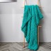 Handmade Thick Wool Knitted Blanket Sofa Chenille Stick Knitted Blanket  Size  80 x 100 CM  Green