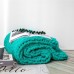 Handmade Thick Wool Knitted Blanket Sofa Chenille Stick Knitted Blanket  Size  130 x 160 CM  Green