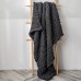 Handmade Thick Wool Knitted Blanket Sofa Chenille Stick Knitted Blanket  Size  130 x 160 CM  Dark Gray