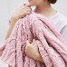 Home Soft Decoration Chenille Knitted Leisure Blanket Sofa Air Conditioning Blanket Car Blanket  Dimensions  130x180cm  Beth Red