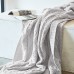 Home Soft Decoration Chenille Knitted Leisure Blanket Sofa Air Conditioning Blanket Car Blanket  Dimensions  130x180cm  Grey Apricot