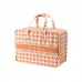 Portable Home Clothes Organizer Moving Bag  60x40x24cm  Orange Grid