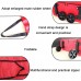 Portable Shopping Cart Foldable Tote With Wheels  Red