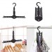 2 PCS Magic Multi  Functional Dual Hanger Folding Clothes Hanger Clothing Drying Rack