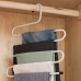 Bakeey Wardrobe Multifunctional S  shaped Wrought Iron Pants Rack Multi  layer Non  slip Pants Clip Men’s and Women’s Hangers Multi  purpose Scarf Rack