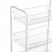 4  layer Black Kitchen Storage Rack Round Tube Rack Trolley Shelf With Wheels