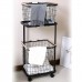 2 Tiers Laundry Basket Cart Household Clothes Storage Organizer Movable Layered Rack Storage Shelf