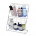 Double Layers Wire Market Basket Stand Storage Shelf Organizer for Fruit Vegetables Toiletries Household Bedroom