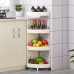 3 4 5 Tier Corner Shelf Wheels For Kitchen Trolley Bathroom Storage Rack Stand